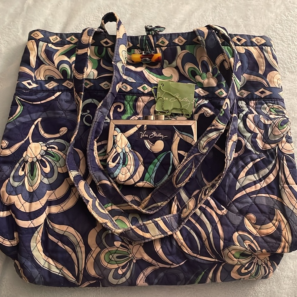 Vera Bradley Mediterranean Blue Tote